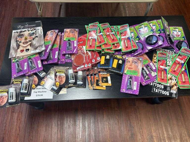 Lot of Theatrical and Sports Face Makeup, Body Jewels and Colorless Powder image