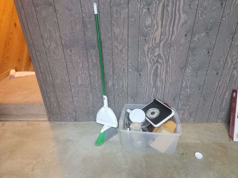 Household Lot: Broom, Kitchenware, and More image