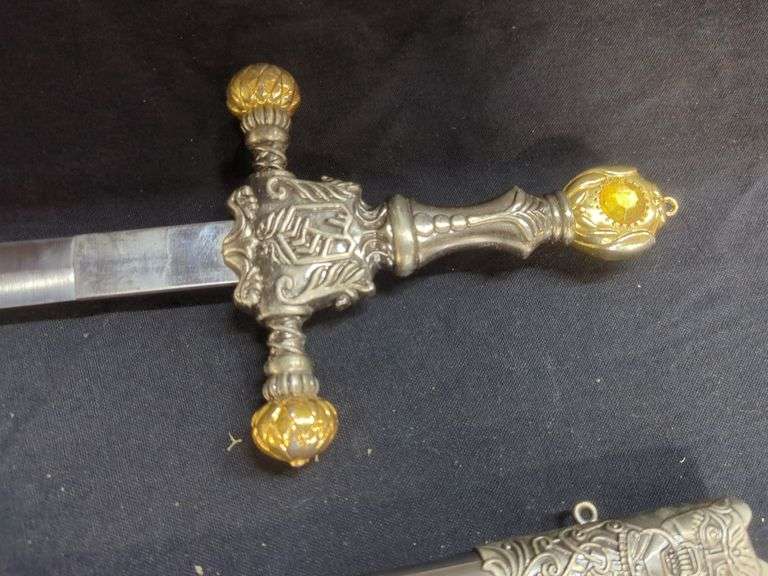 Ornate Decorative Sword with Scabbard