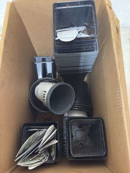 NUMEROUS PLASTIC FLOWER TRAY POTS image