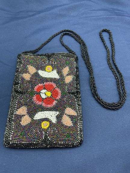 Beaded Evening Bag with Floral Design image