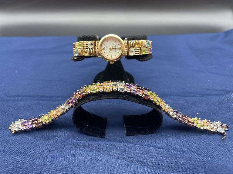Jules Jurgensen Ladies Watch & Gemstone Bracelet image