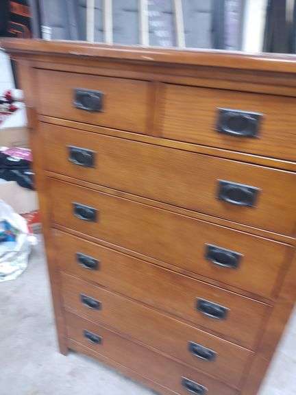 7 DRAWER CHEST MATCHES LOT 86 - 39X18X56 - HAS ONE BLEMISH ON TOP