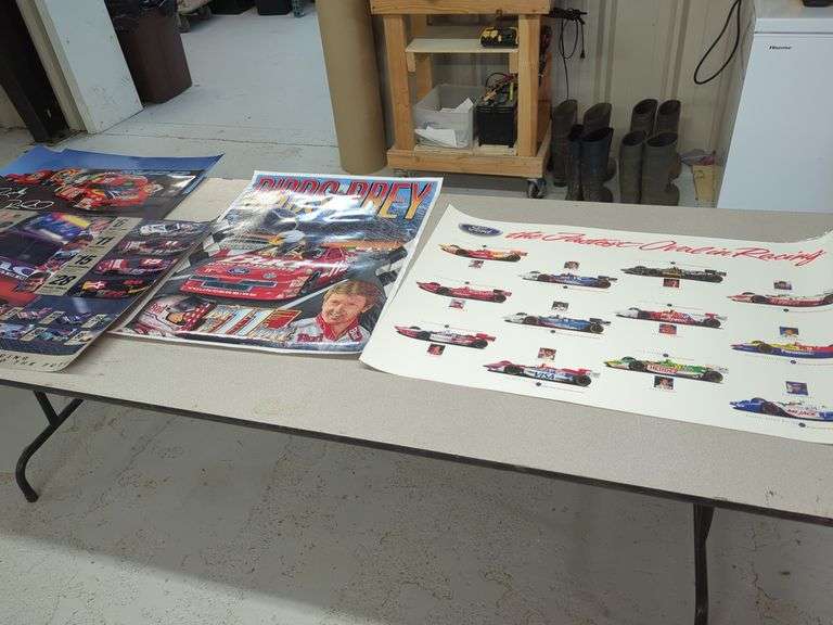 Lot of Racing Posters Featuring Bill Elliott and Indy Cars image