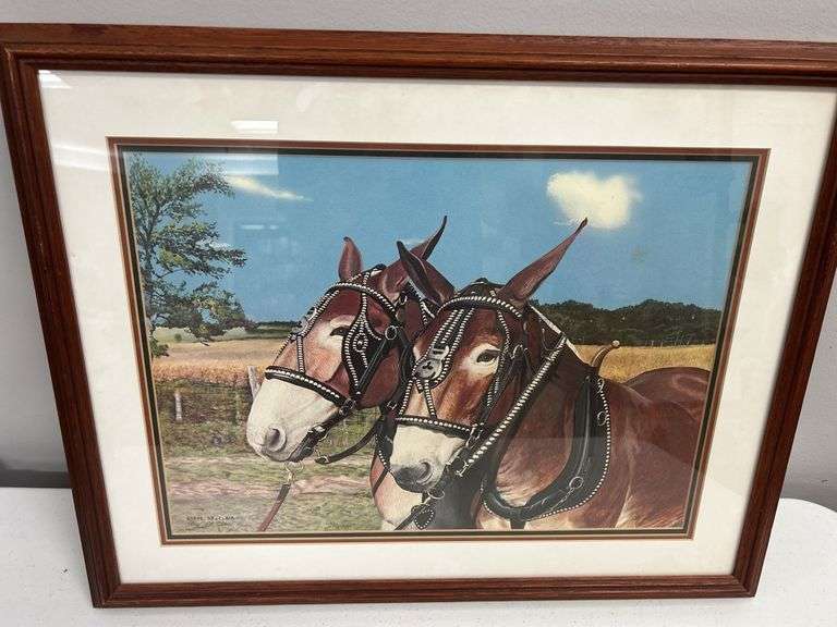 Steve St. Clair Framed Art Print of Mules