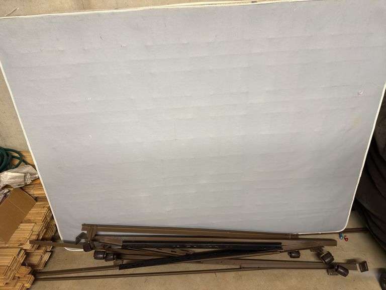 Full Size Mattress and Metal Frame image