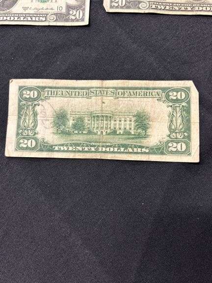 Lot of Five $20 Federal Reserve Notes