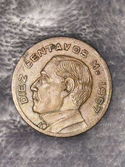 1967 MEXICAN TEN CENT ABOS COIN image