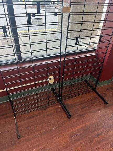 Two Retail Display Gridwall Racks