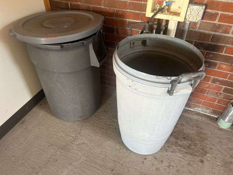 Two Large Trash Containers image