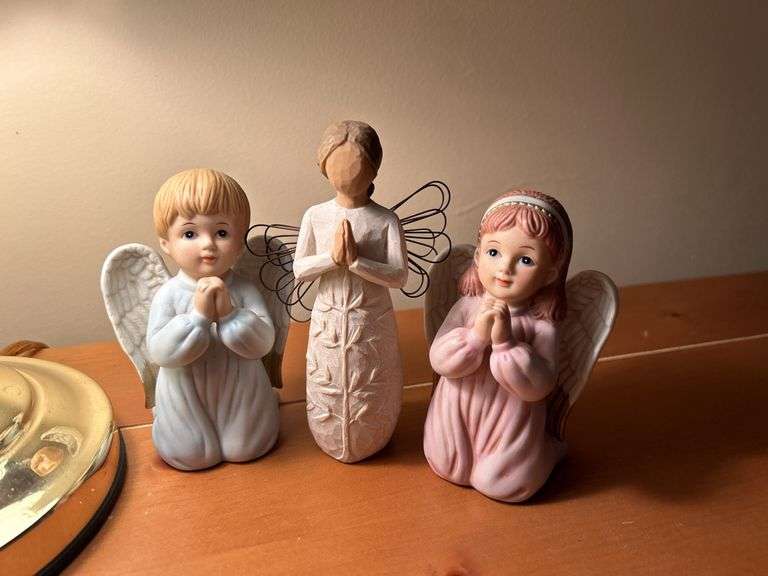 Lamp and Angel Figurine Collection
