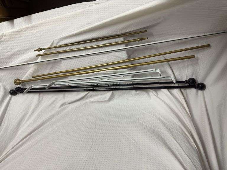 Assorted Curtain and Flag Rod Collection image