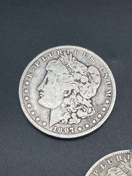 THREE MORGAN SILVER DOLLARS