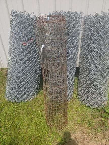 Lot of Metal Fencing Rolls - Chain Link and Wire image