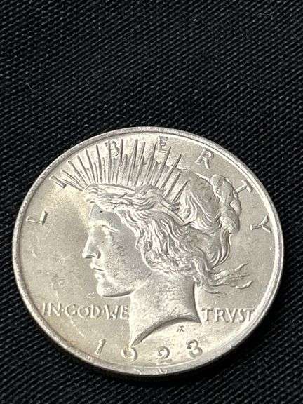 Three 1923 United States Peace Silver Dollars