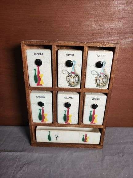 Spice Drawer Cabinet with Ceramic Spice Shakers image