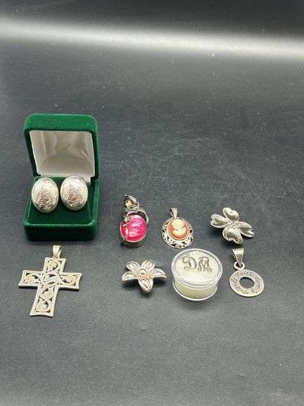 Assorted Sterling Silver Earrings and Pendants image