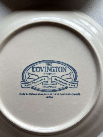 Set of 6 Covington Edition Stoneware Plates - Idlewild Pattern