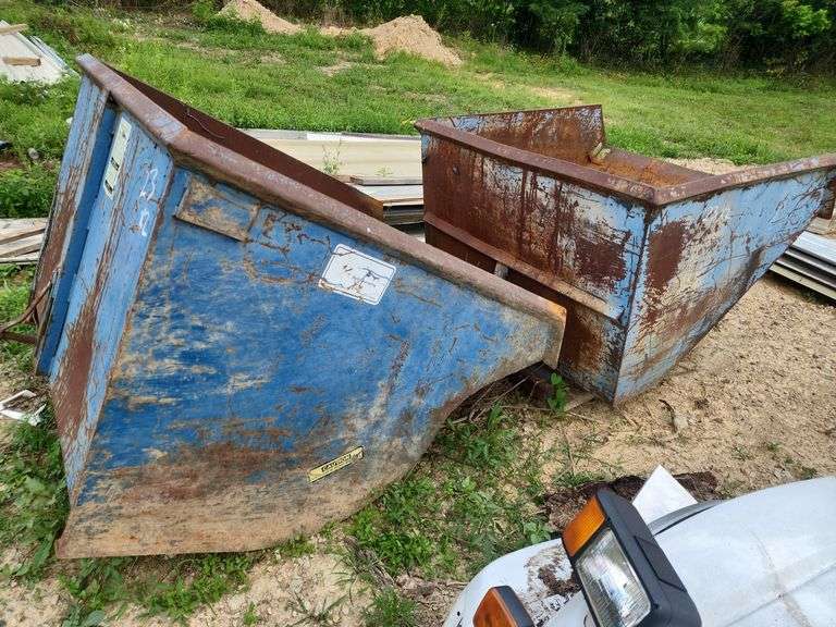 Two Metal Dumpster Containers