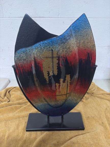 12 X 20 OVAL GLASS VASE image