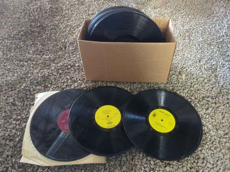 Box Lot of Assorted Vinyl Records: Gospel, Country, and More image