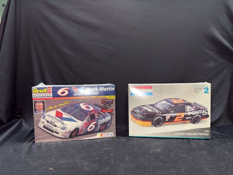 Two Monogram Model Kits: Mark Martin Taurus & Rusty Wallace Pontiac