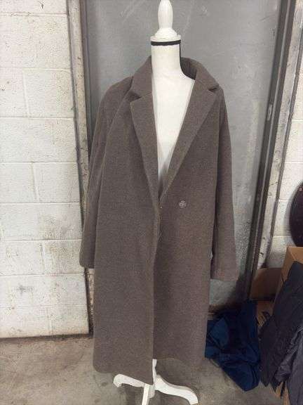 WOMENS- H&M- SIZE LARGE- WOOL BLEND TRINCH COAT- image