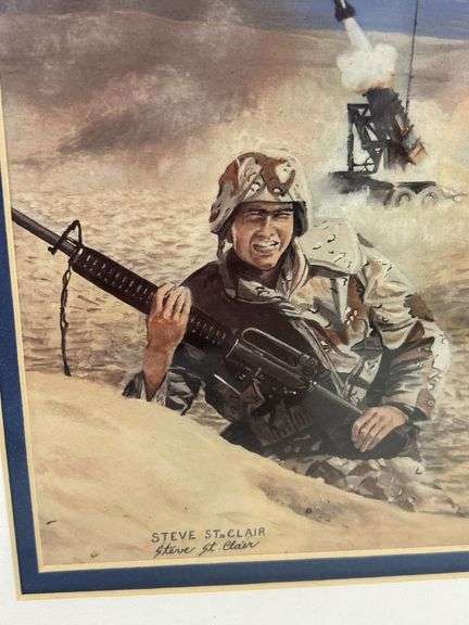 Steve St. Clair Signed Military Aviation Framed Print