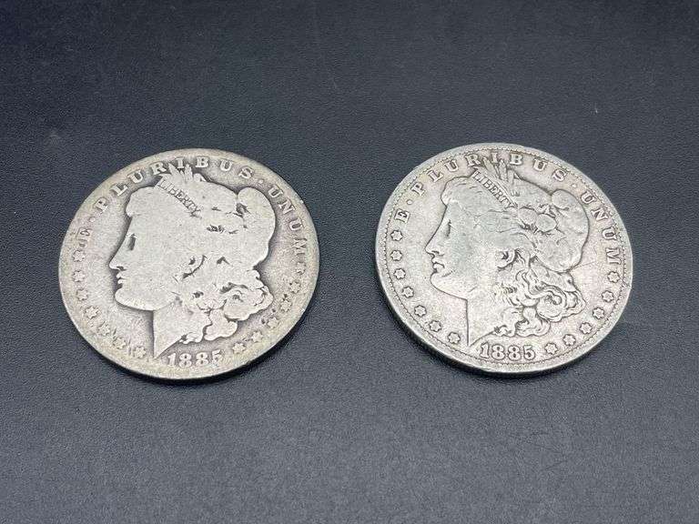 TWO MORGAN SILVER DOLLARS