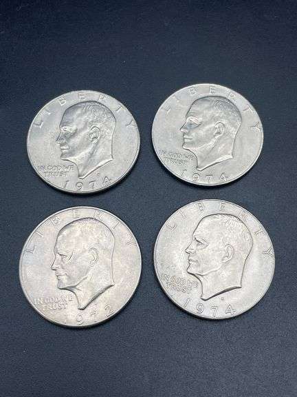 FOUR EISENHOWER DOLLARS