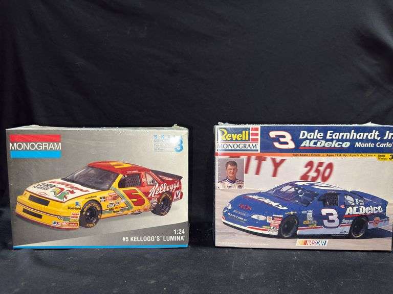 Lot of 2 Monogram Revell NASCAR Model Kits - #5 Kellogg's Lumina and #3 Dale Earnhardt Jr. Monte Carlo