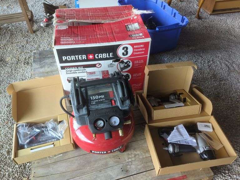 Porter Cable 3-Nailer Combo Kit with Air Compressor image