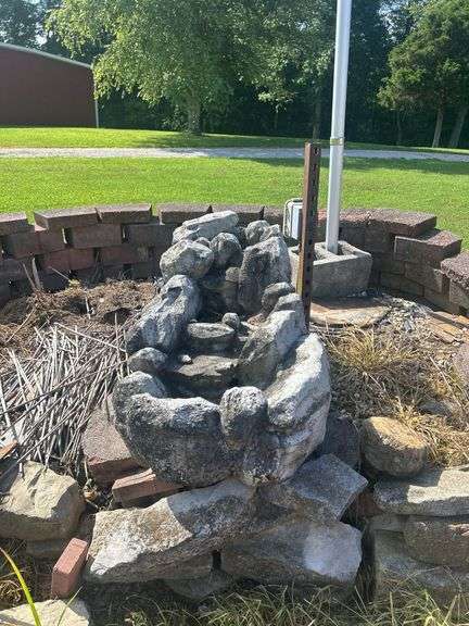 Rock Waterfall Fountain Outdoor Decor image