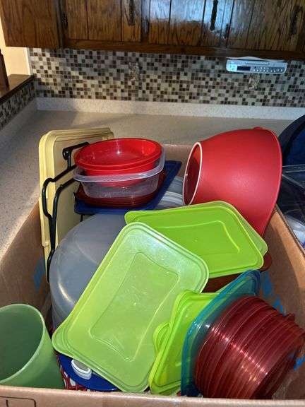 Mixed Lot of Kitchen Food Storage and Serving Containers image