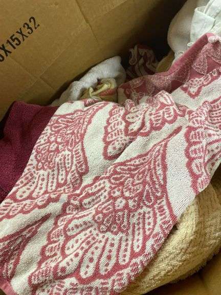 Large Box Lot of Assorted Towels