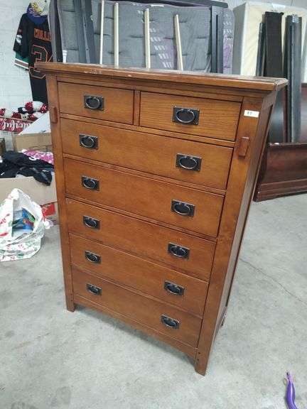 7 DRAWER CHEST MATCHES LOT 86 - 39X18X56 - HAS ONE BLEMISH ON TOP