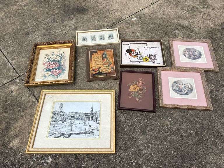 Collection of Various Framed Prints and Art image