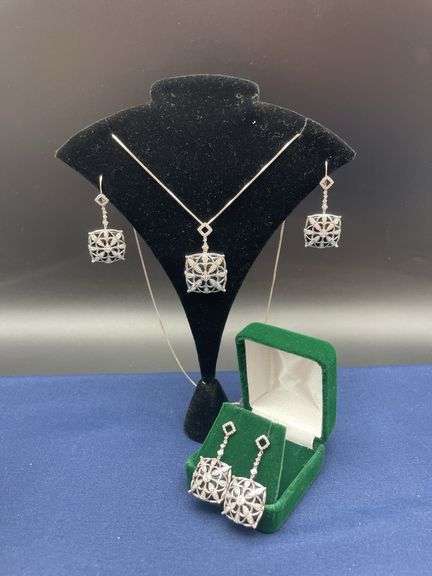 Sterling Silver .925 Necklace and Earring Set image
