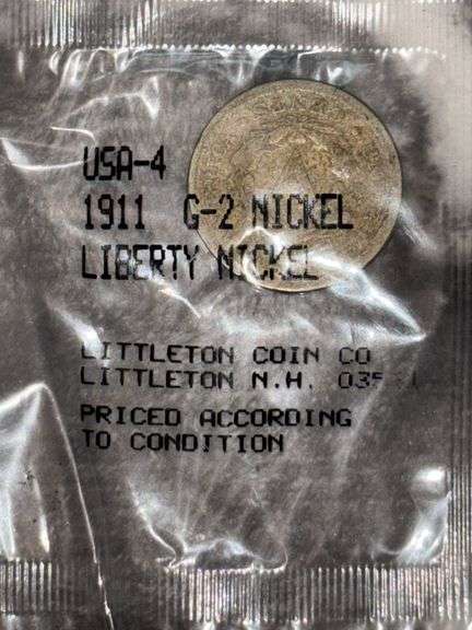 LITTLETON COIN COMPANY IN PLASTIC 1911, G2 LIBERTY NICKLE image