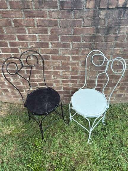 Pair of Decorative Metal Patio Chairs image