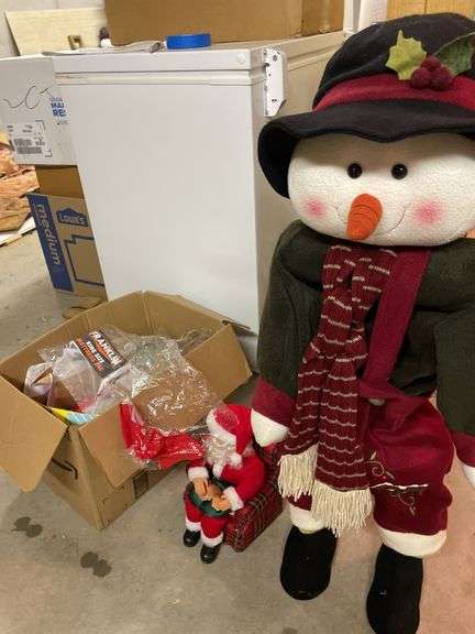 Christmas Holiday Decor Lot - Santa, Snowman, Ornaments and More