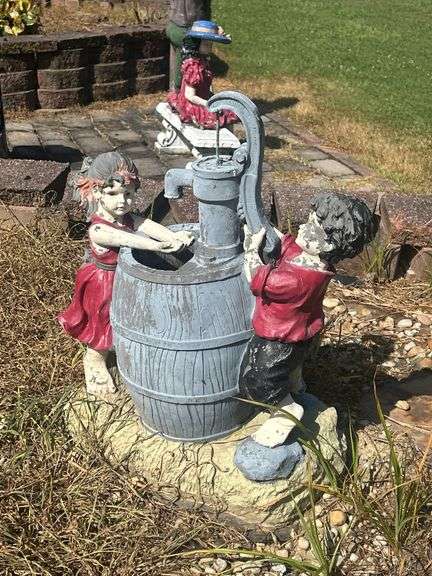 Figural Garden Water Pump Statue