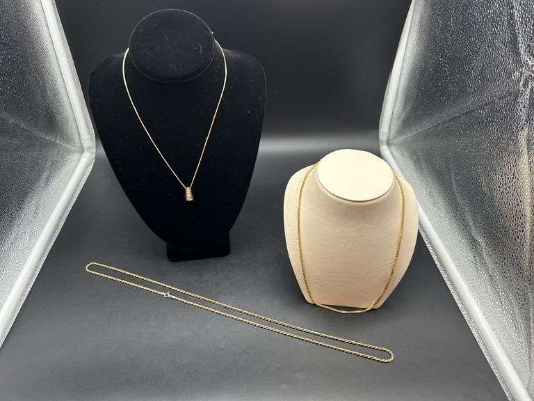 Gold Tone Necklaces with Pendants image