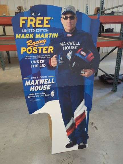 Mark Martin Maxwell House Racing Poster Cardboard Standee image