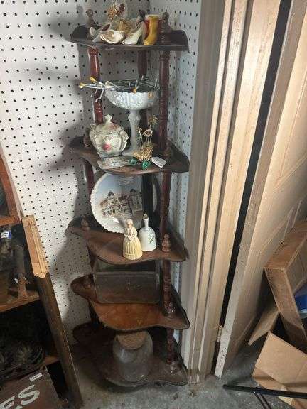 Curio Shelf with Assorted Decorative Items image