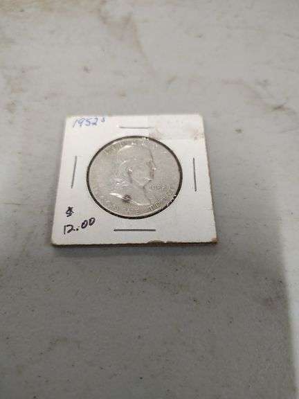 1952 S FRANKLIN SILVER HALF DOLLAR image