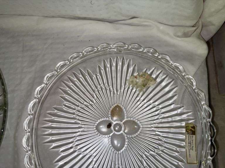 Set of Three Glass Serving Platters