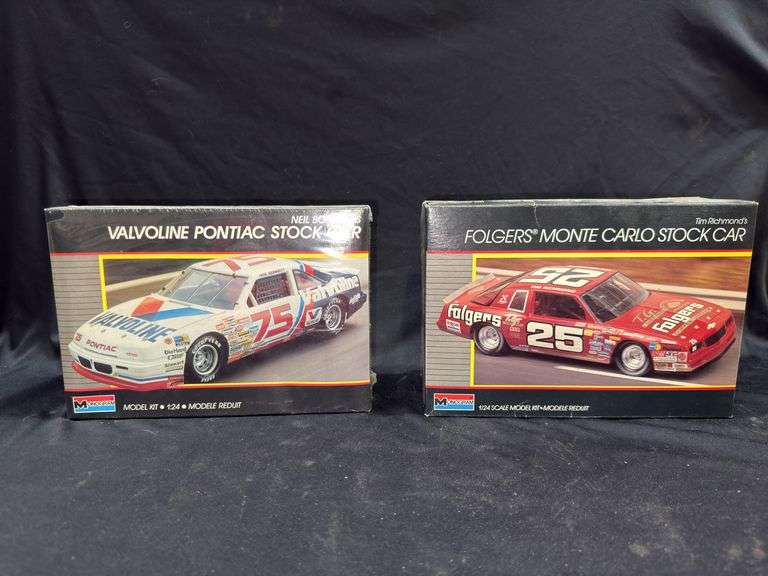 Monogram 1/24 Scale Stock Car Model Kits - Valvoline Pontiac & Folgers Monte Carlo