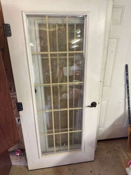 White Interior Door with Glass Panes image