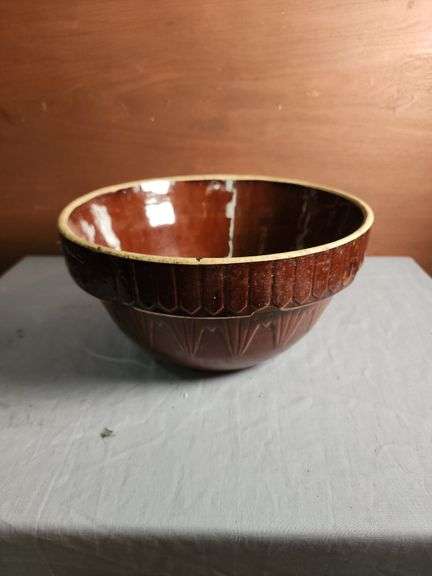 Brown Glazed Stoneware Bowl USA image